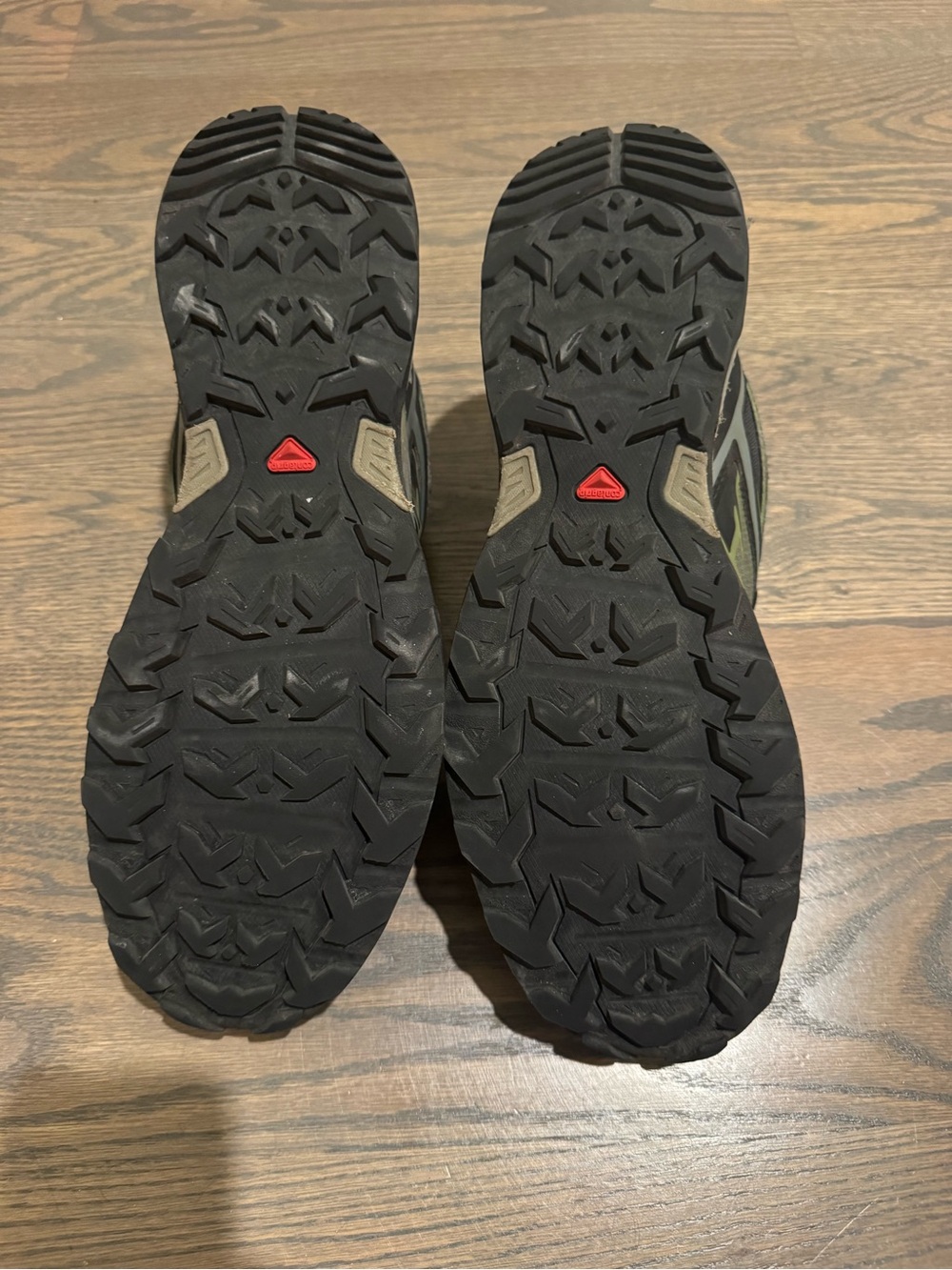 Salomon Olive Green and Black Trail Running Shoes - Picture 2 of 5